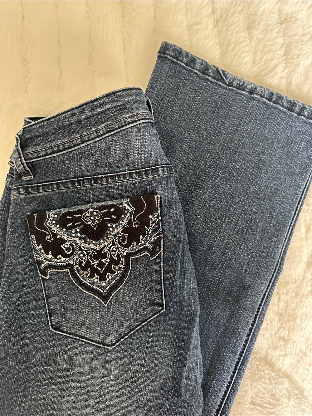 Women’s Country Western Embellished Bootcut Deep Blue Jeans Excellent condition